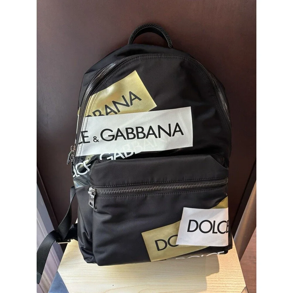 NEW Auth Dolce & Gabbana Unisex Men’s Womens Logo Tape LUXURY Backpack COA $1460